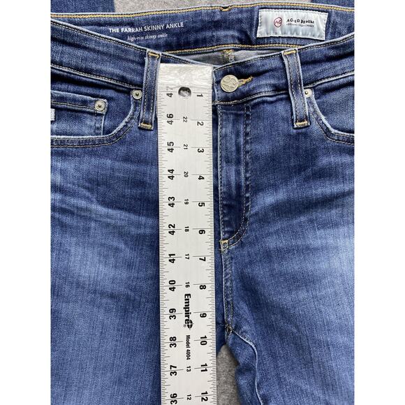 AG Adriano Goldschmied Jeans Womens 27 Farrah High Rise Skinny Ankle Raw Hem - Picture 5 of 14